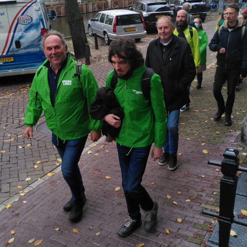 GroenLinks Wijchen op weg naar de Klimaatmars 2021.