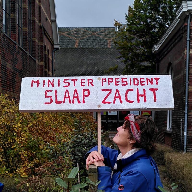 Een protestbord die wij zagen tijdens de klimaatmars.