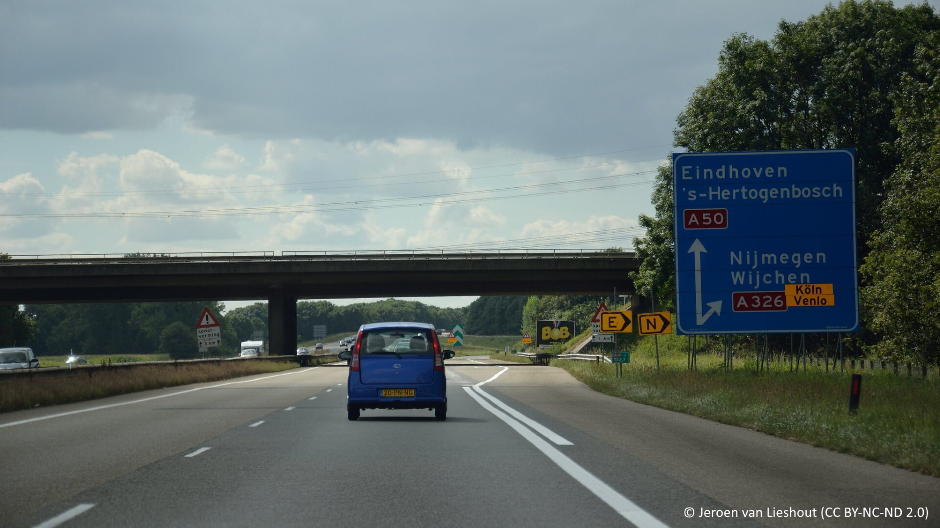 De A50 bij Wijchen.