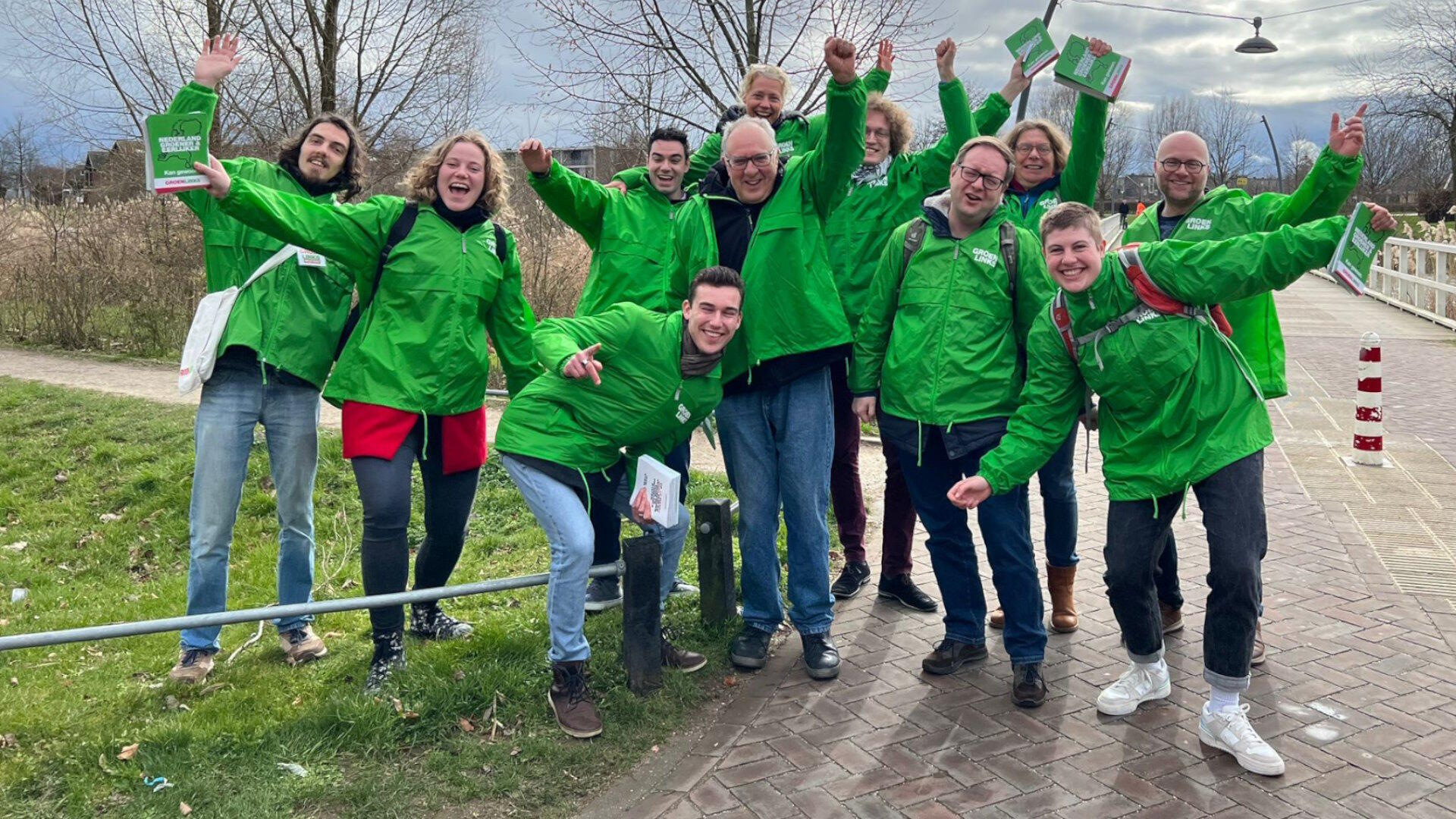 Huis-aan-huizen met GroenLinks Gelderland tijdens de Provinciale Statenverkiezingen 2023.